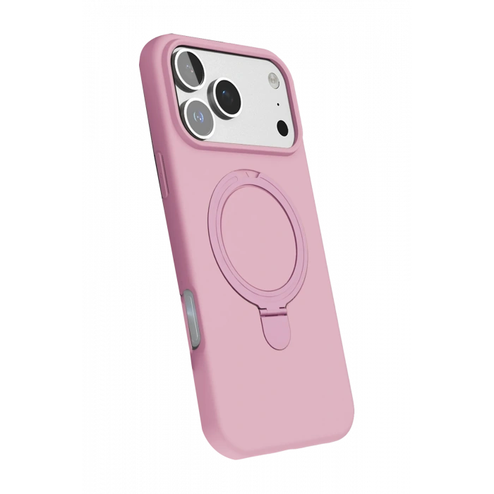 Newface Apple iPhone 17 Pro Max Regal Magsafe Standlı Kapak - Açık Pembe