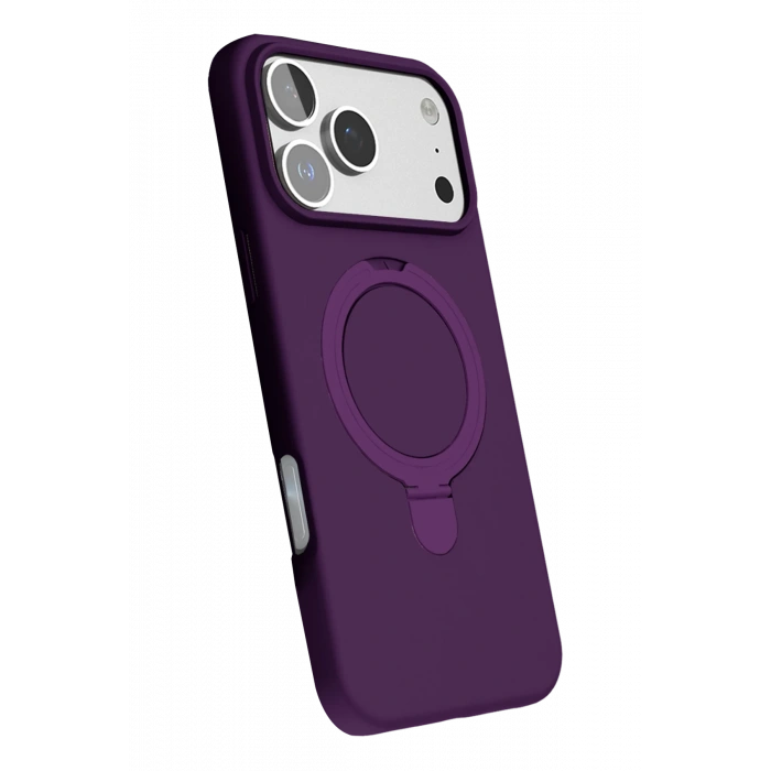 Newface Apple iPhone 17 Pro Max Regal Magsafe Standlı Kapak - Derin Mor