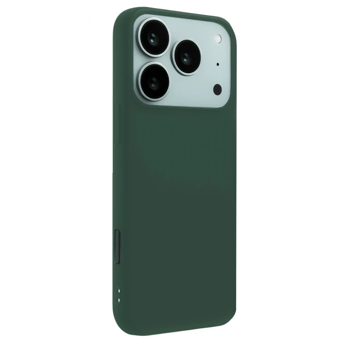 Newface Apple iPhone 17 Pro Nano içi Kadife Silikon - Koyu Yeşil