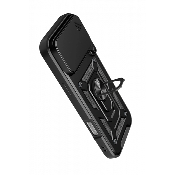 Newface Apple iPhone 17 Pro Pars Lens Yüzüklü Silikon - Siyah