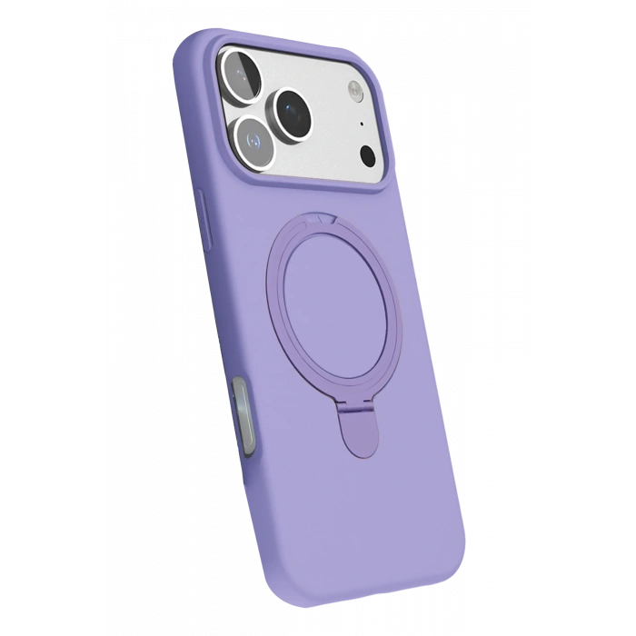 Newface Apple iPhone 17 Pro Regal Magsafe Standlı Kapak - Lila