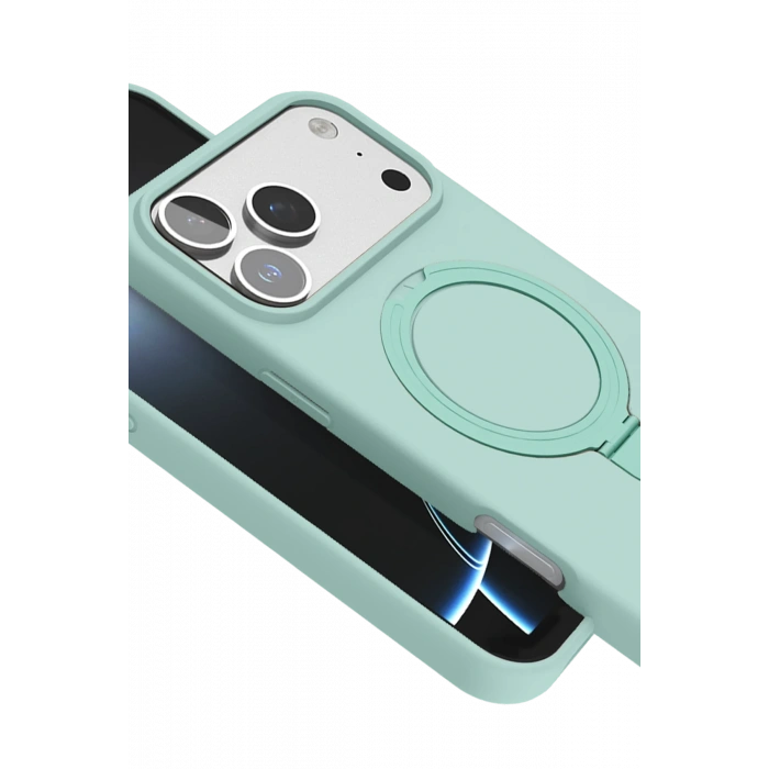 Newface Apple iPhone 17 Pro Regal Magsafe Standlı Kapak - Su Yeşili