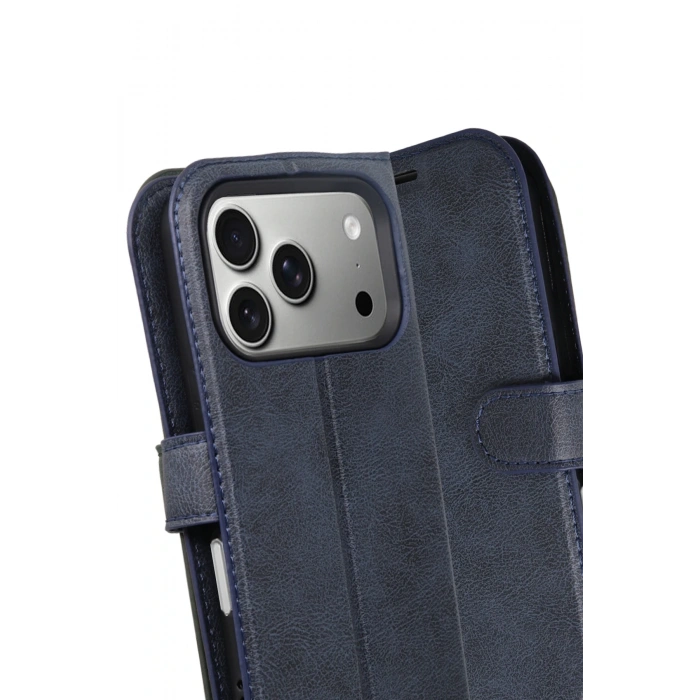 Newface Apple iPhone 17 Pro Trend S Plus Kapaklı Kılıf - Lacivert