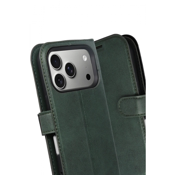 Newface Apple iPhone 17 Pro Trend S Plus Kapaklı Kılıf - Yeşil