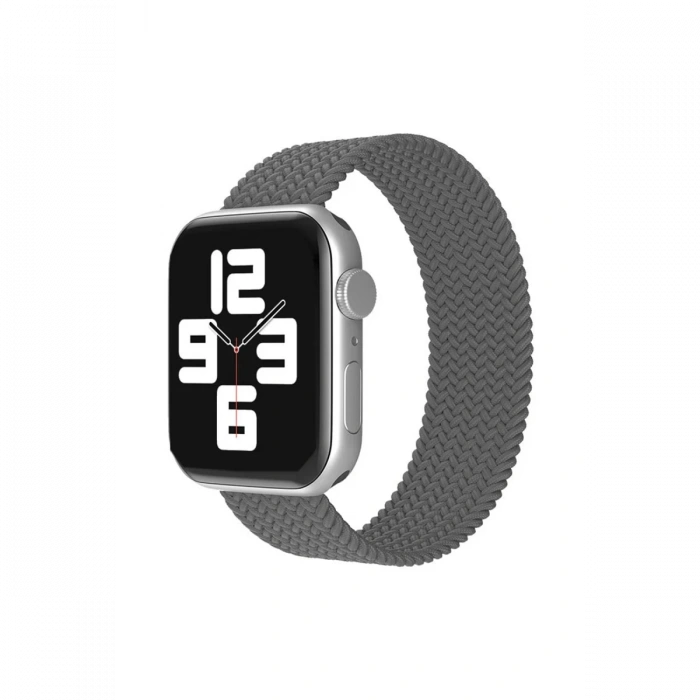Newface Apple Watch 38mm Ayarlı Solo Silikon Kordon - Gri