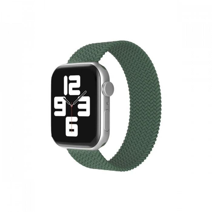 Newface Apple Watch 38mm Ayarlı Solo Silikon Kordon - Haki Yeşil