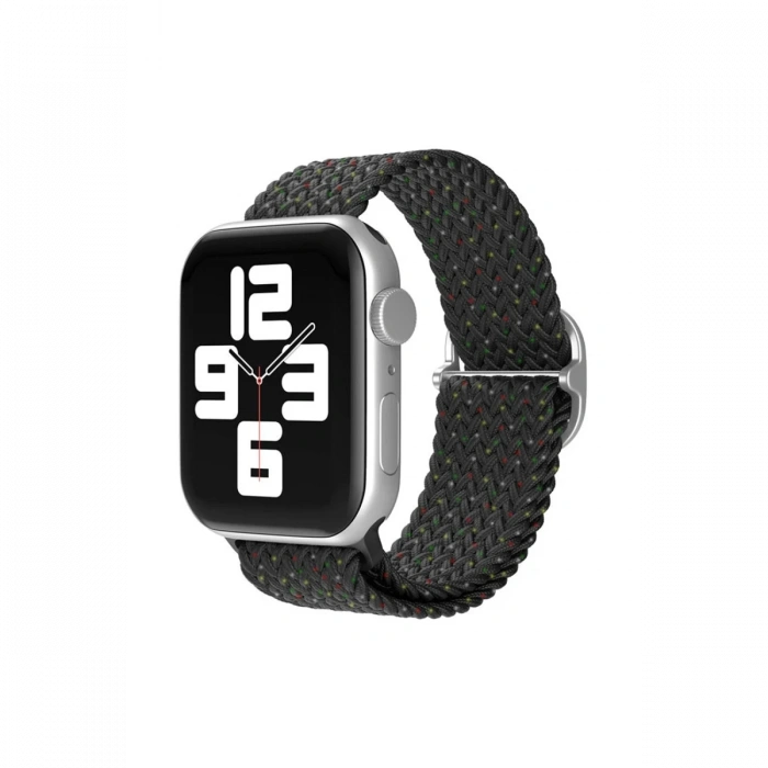 Newface Apple Watch 42mm Star Kordon - Benekli Siyah