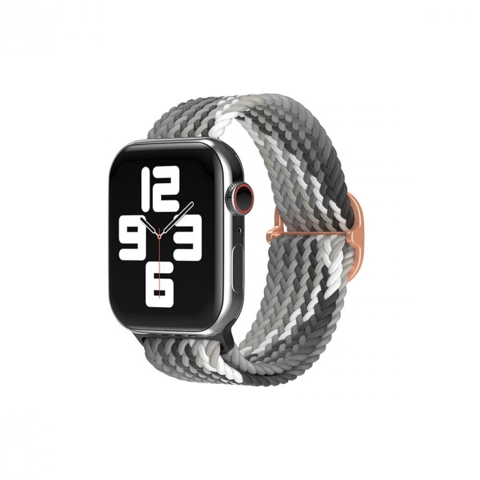 Newface Apple Watch 42mm Star Kordon - Gri-Siyah