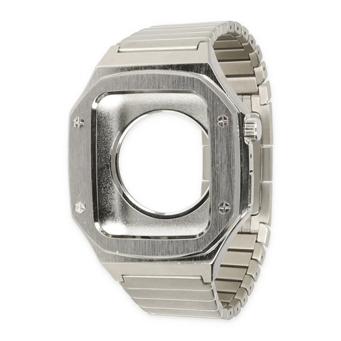 Newface Apple Watch 44mm KR409 Metal Kordon - Gümüş