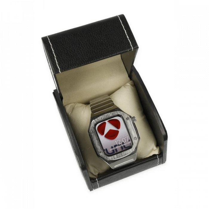 Newface Apple Watch 44mm KR409 Metal Kordon - Gümüş