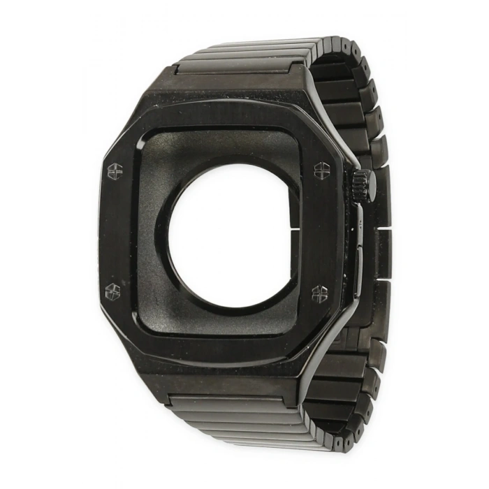 Newface Apple Watch 44mm KR409 Metal Kordon - Siyah