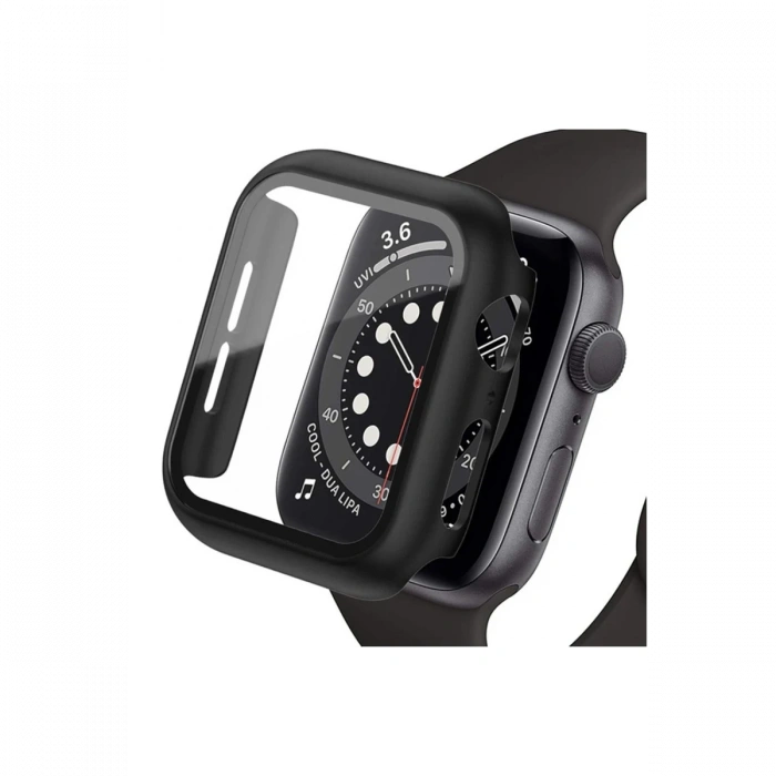 Newface Apple Watch Ultra 49mm Camlı Kasa Ekran Koruyucu - Siyah