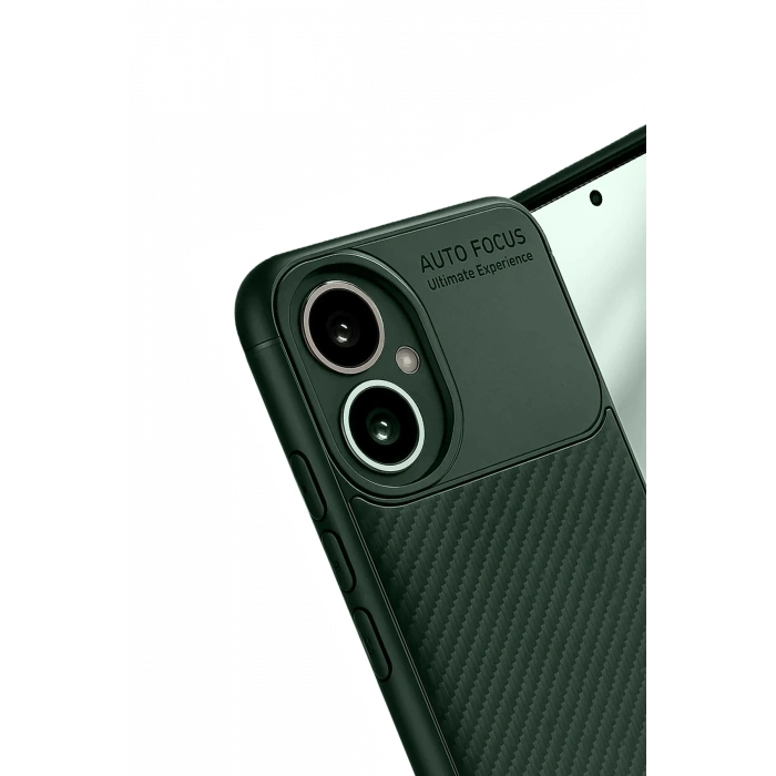 Newface Honor 400 Kılıf Auto Focus Karbon Kapak - Koyu Yeşil