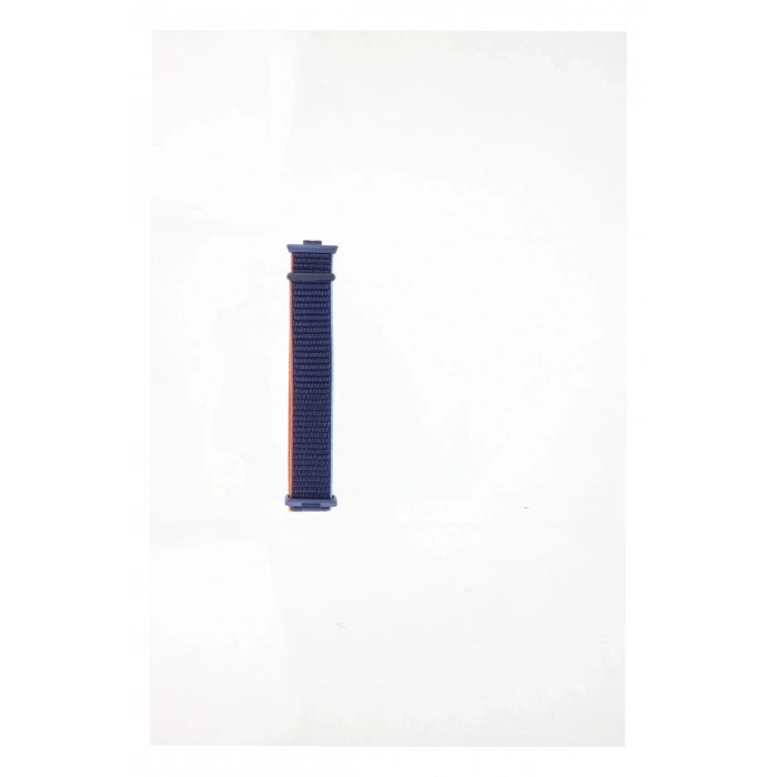 Newface Huawei Fit 4 Hasırlı Cırtcırtlı Kordon - Lacivert-Turuncu