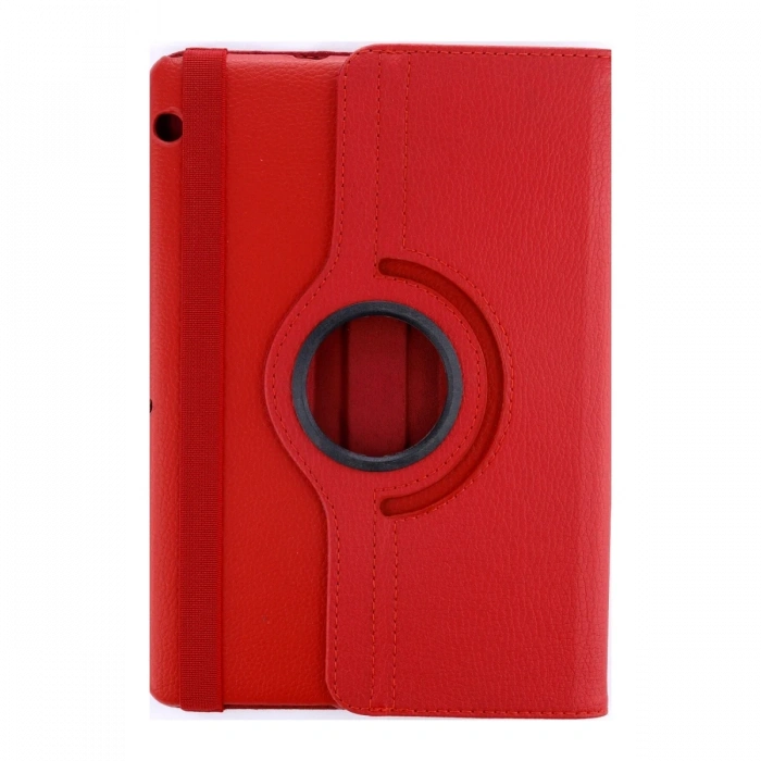 Newface Huawei MediaPad T3 10 / 9.6 Kılıf 360 Tablet Deri Kılıf - Kırmızı