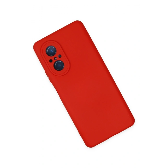 Newface Huawei Nova 9 SE Kılıf Nano içi Kadife Silikon - Kırmızı