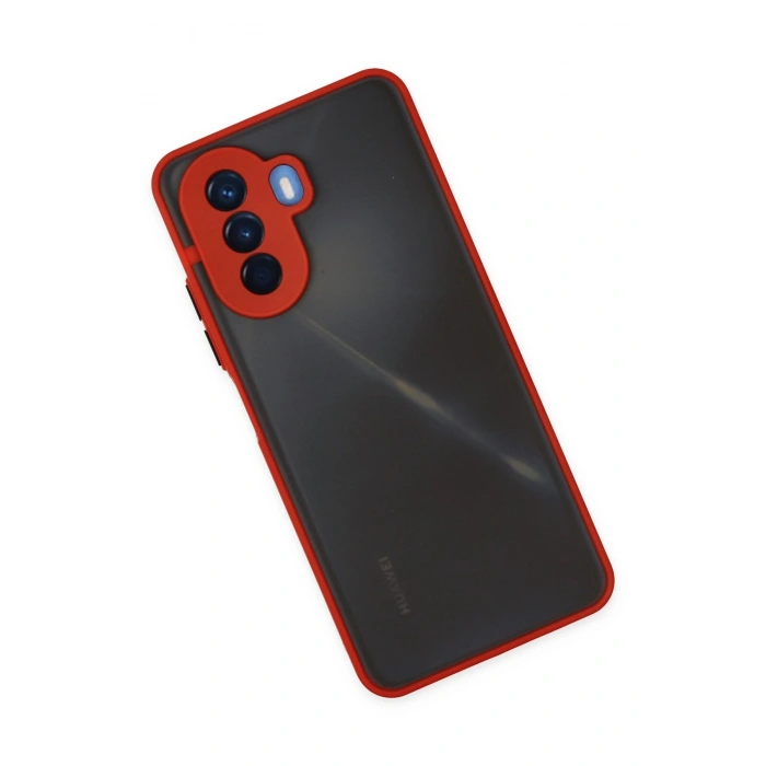 Newface Huawei Nova Y70 Kılıf Montreal Silikon Kapak - Kırmızı