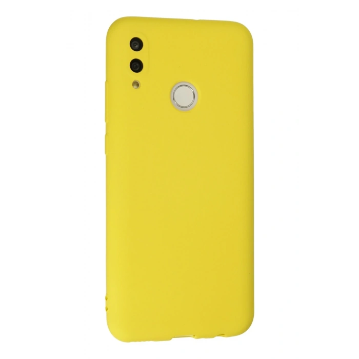 Newface Huawei P Smart 2019 Kılıf Nano içi Kadife Silikon - Sarı