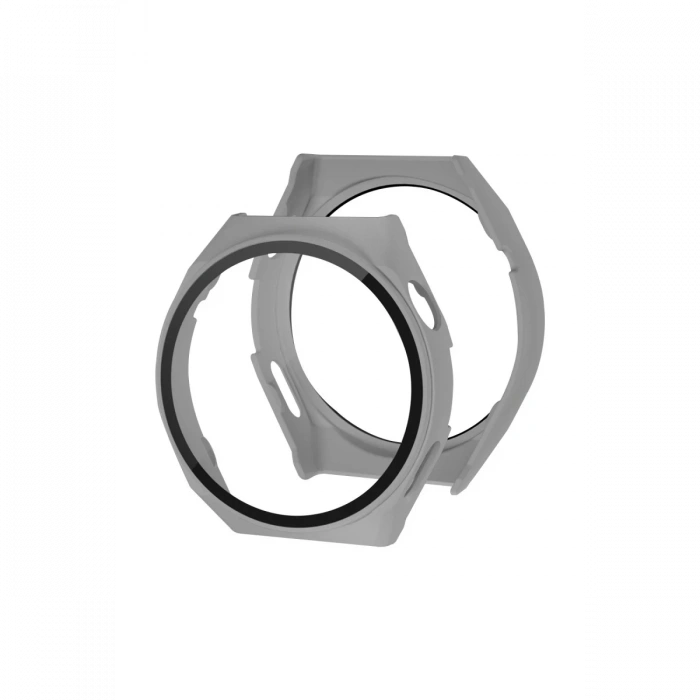 Newface Huawei Watch GT3 Pro 43mm Dota Camlı Kasa Ekran Koruyucu - Gri