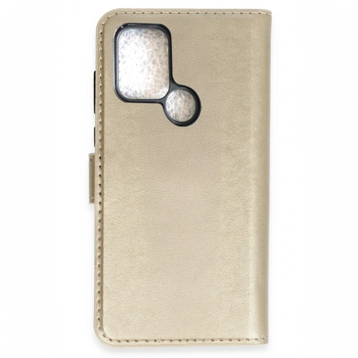 Newface İnfinix Hot 10 Kılıf Trend S Plus Kapaklı Kılıf - Gold