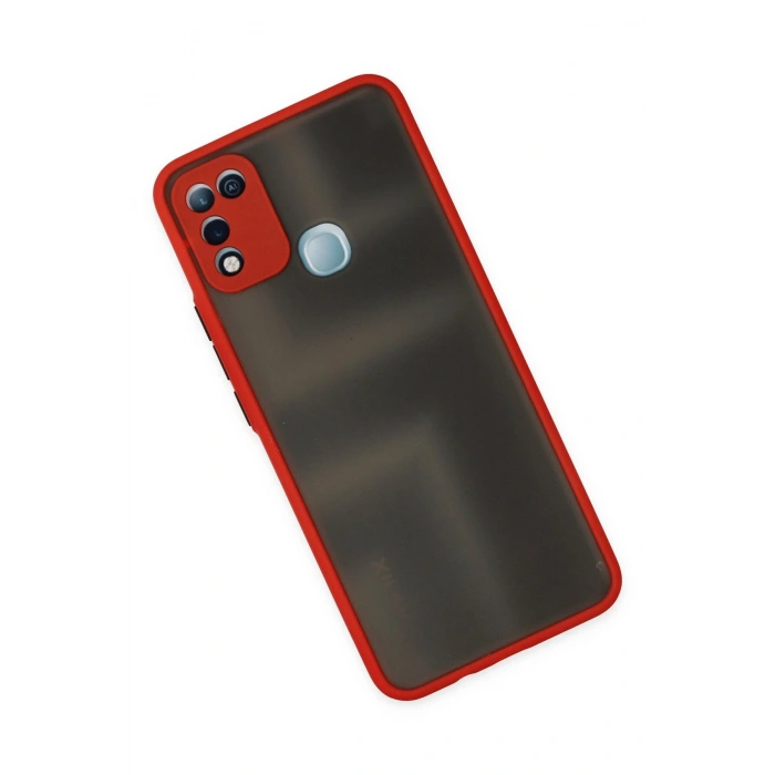 Newface İnfinix Hot 10 Play Kılıf Montreal Silikon Kapak - Kırmızı