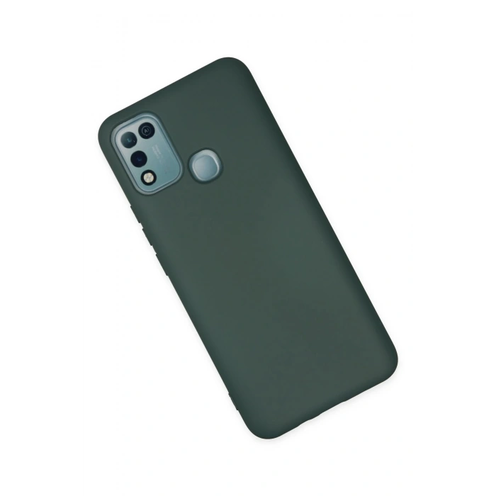 Newface İnfinix Hot 10 Play Kılıf Nano içi Kadife Silikon - Koyu Yeşil