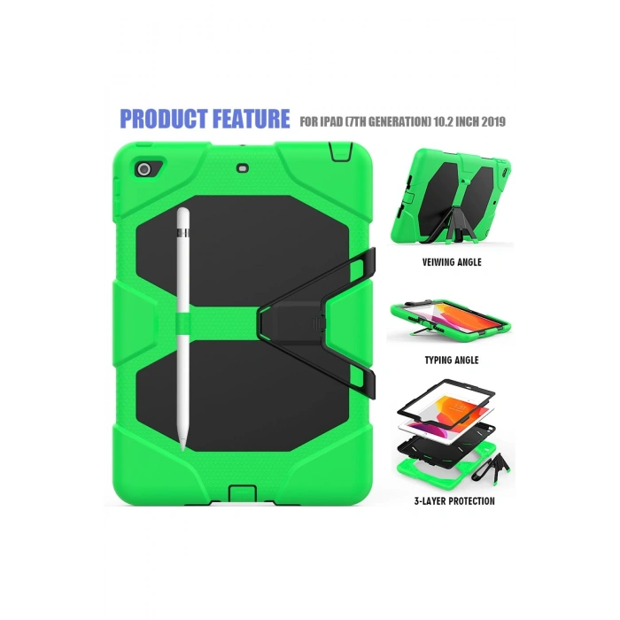 Newface iPad 10.2 (7.nesil) Kılıf Griffin Tablet Kapak - Yeşil