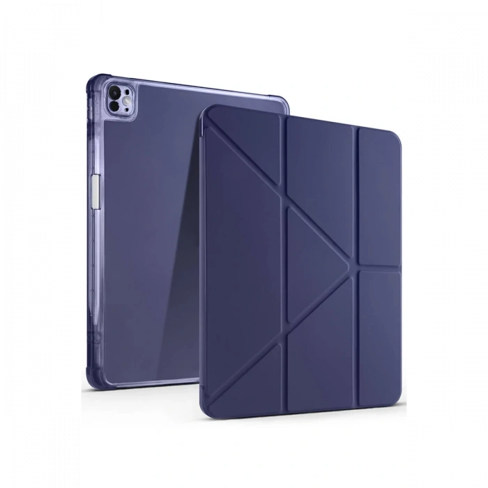 Newface iPad Air 13 (2024) Kılıf Kalemlikli Mars Tablet Kılıfı - Lacivert