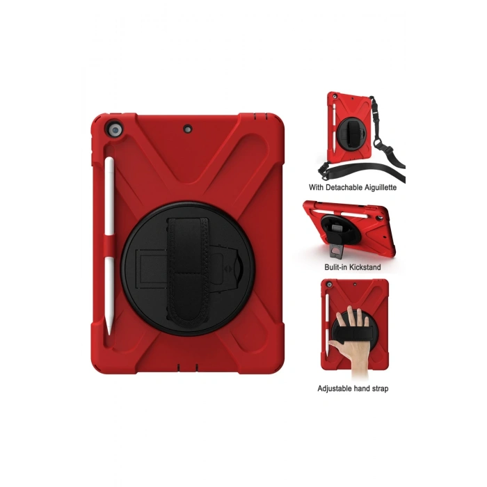 Newface iPad Air 3 10.5 Kılıf Amazing Tablet Kapak - Kırmızı