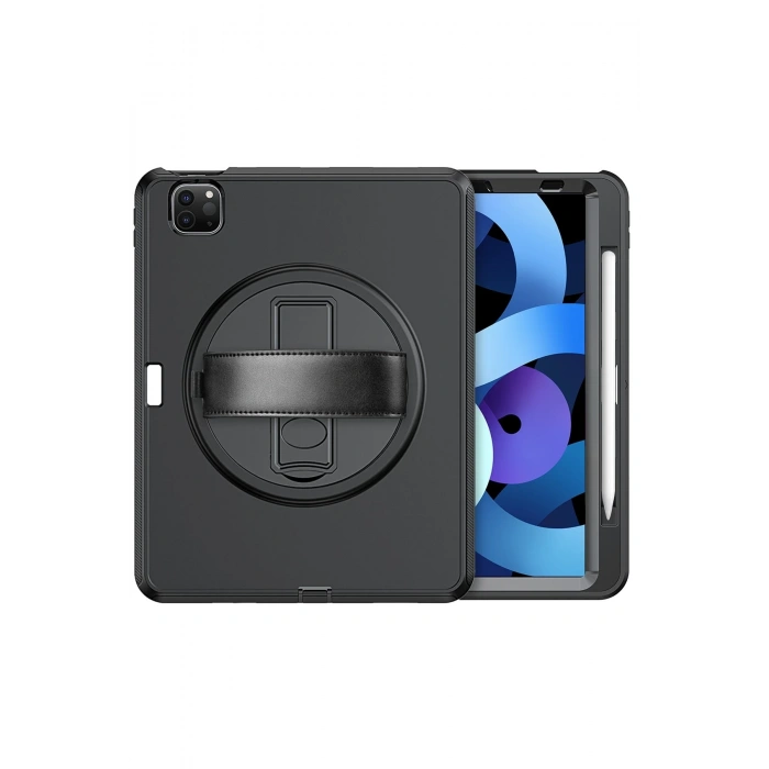 Newface iPad Pro 11 (2018) Kılıf Hand Strap Tablet Kılıfı - Siyah