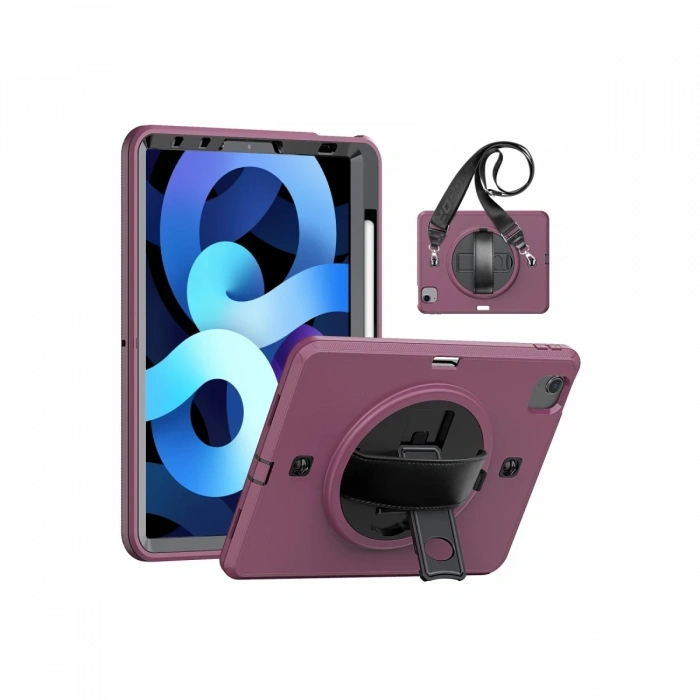 Newface iPad Pro 11 (2020) Kılıf Strap-C Otterbox Tablet Kapak - Mürdüm