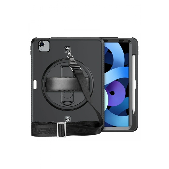 Newface iPad Pro 11 (2020) Kılıf Strap-C Otterbox Tablet Kapak - Siyah