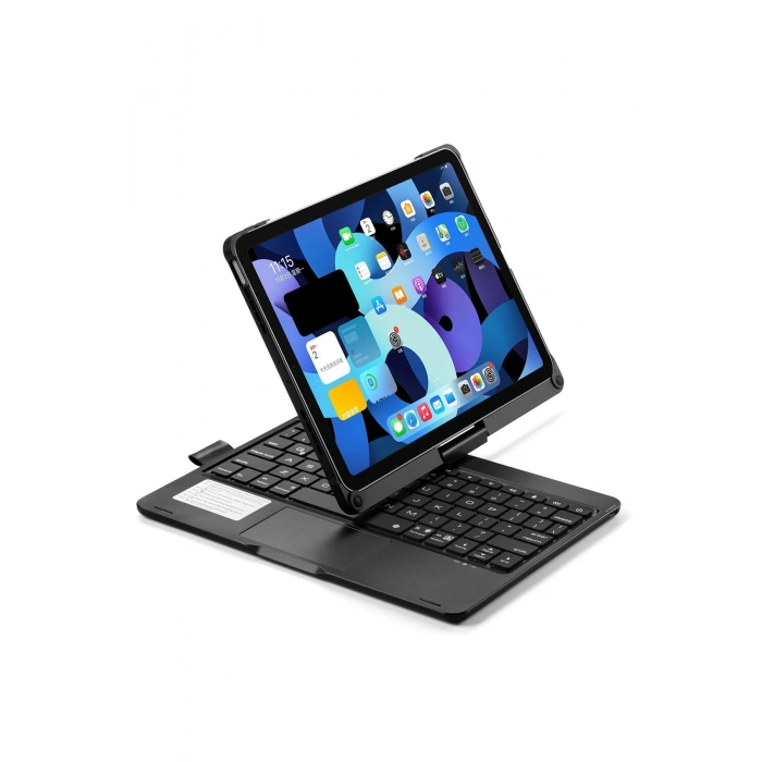 Newface iPad Pro 11 (2021) Kılıf Magic Dönen Klavyeli Tablet Kılıf - Siyah