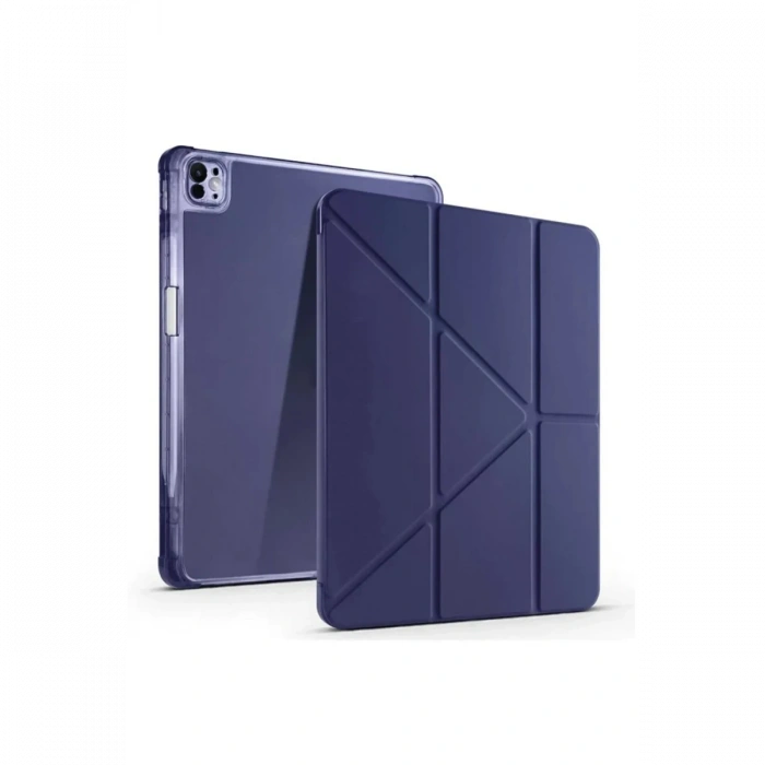 Newface iPad Pro 13 (2024) Kılıf Kalemlikli Mars Tablet Kılıfı - Lacivert