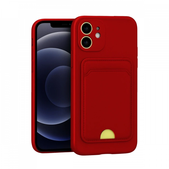 Newface iPhone 11 Kılıf Kelvin Kartvizitli Silikon - Kırmızı