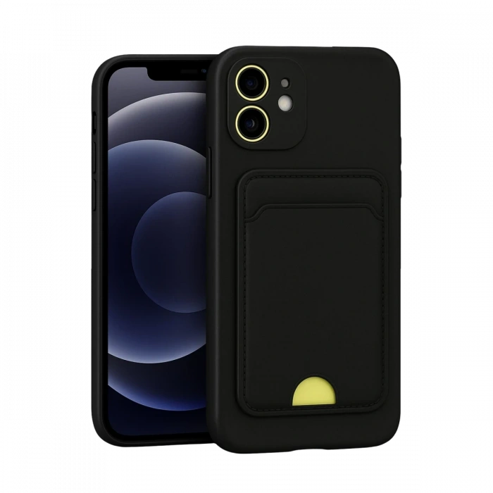 Newface iPhone 11 Kılıf Kelvin Kartvizitli Silikon - Siyah