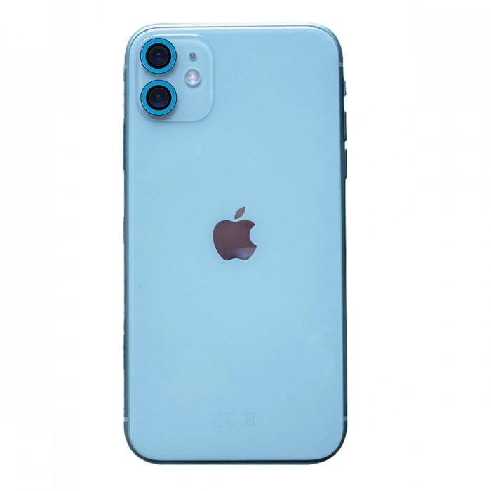 Newface iPhone 11 Neon Fosforlu Kamera Lens - Mavi