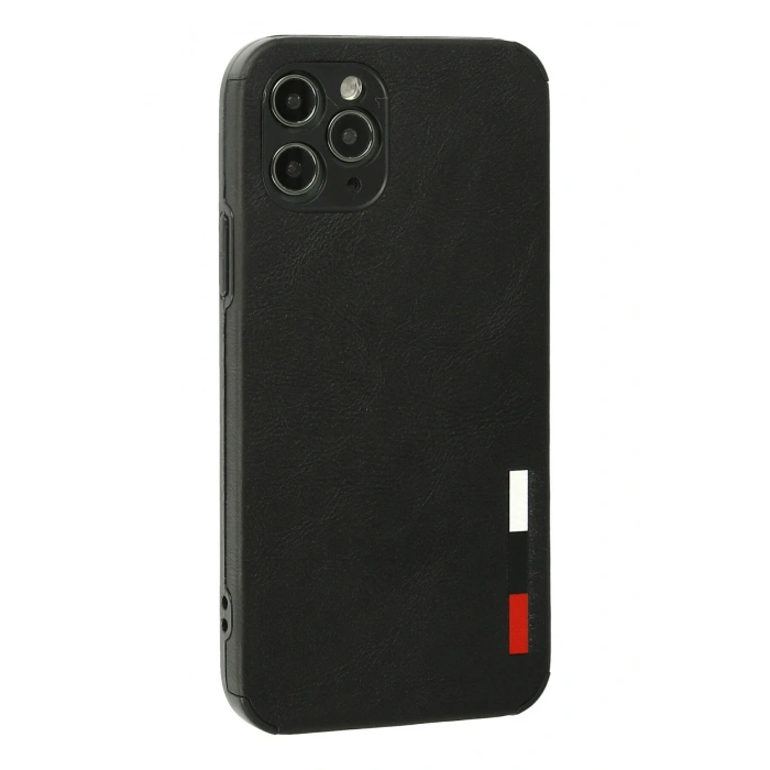 Newface iPhone 11 Pro Kılıf Loop Deri Silikon - Siyah