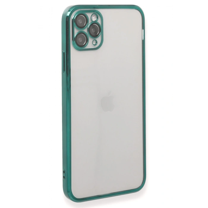 Newface iPhone 11 Pro Kılıf Razer Lensli Silikon - Yeşil