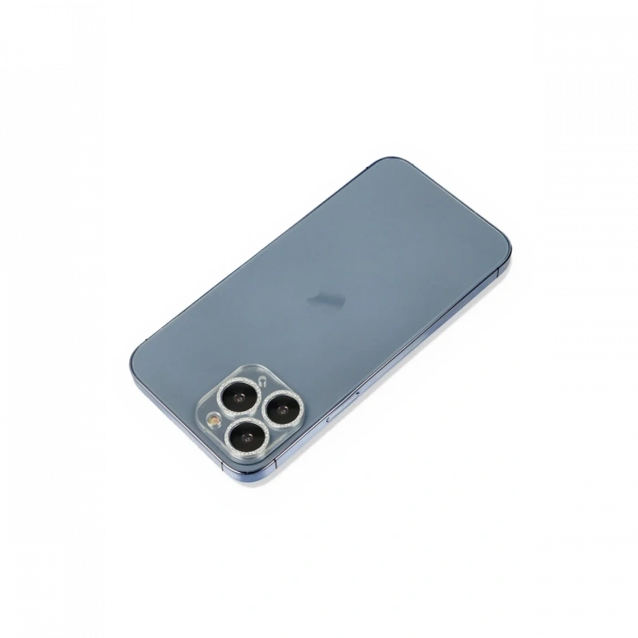 Newface iPhone 11 Pro Max Shine Kamera Lens Koruma Cam - Gümüş