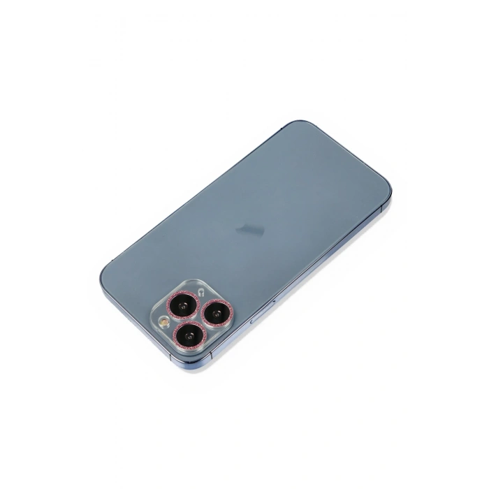 Newface iPhone 11 Pro Shine Kamera Lens Koruma Cam - Pembe