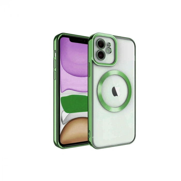 Newface iPhone 12 Kılıf Kross Magneticsafe Kapak - Koyu Yeşil