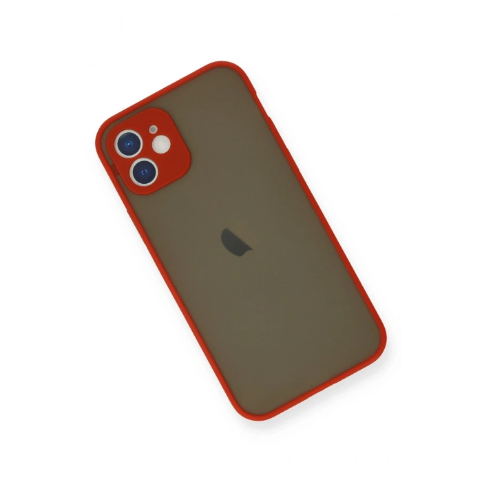 Newface iPhone 12 Mini Kılıf Montreal Silikon Kapak - Kırmızı