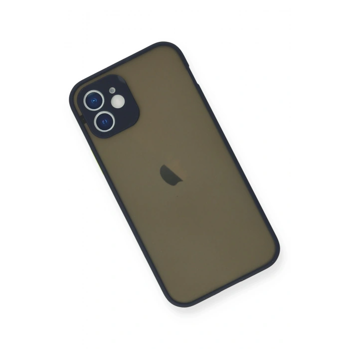 Newface iPhone 12 Mini Kılıf Montreal Silikon Kapak - Lacivert