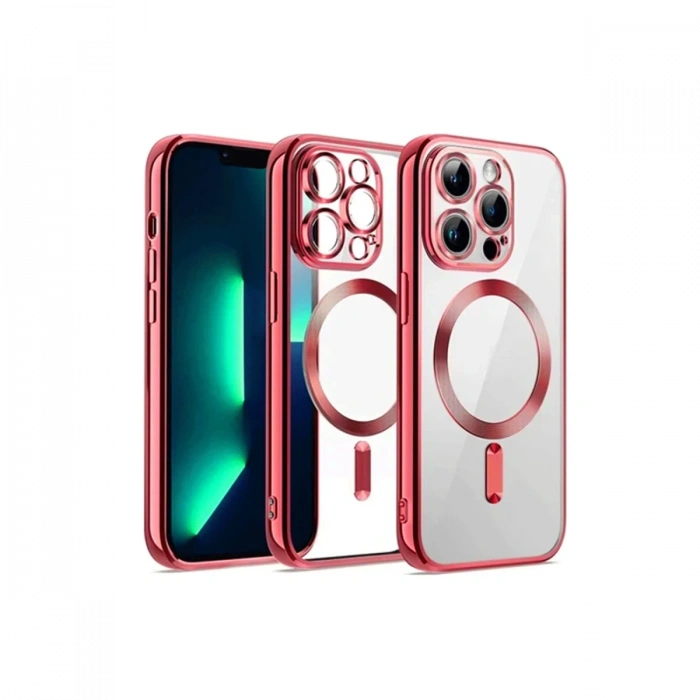 Newface iPhone 12 Pro Kılıf Kross Magneticsafe Kapak - Kırmızı