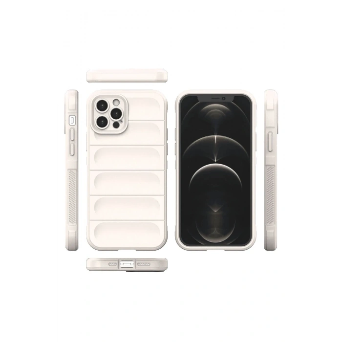 Newface iPhone 12 Pro Kılıf Optimum Silikon - Krem