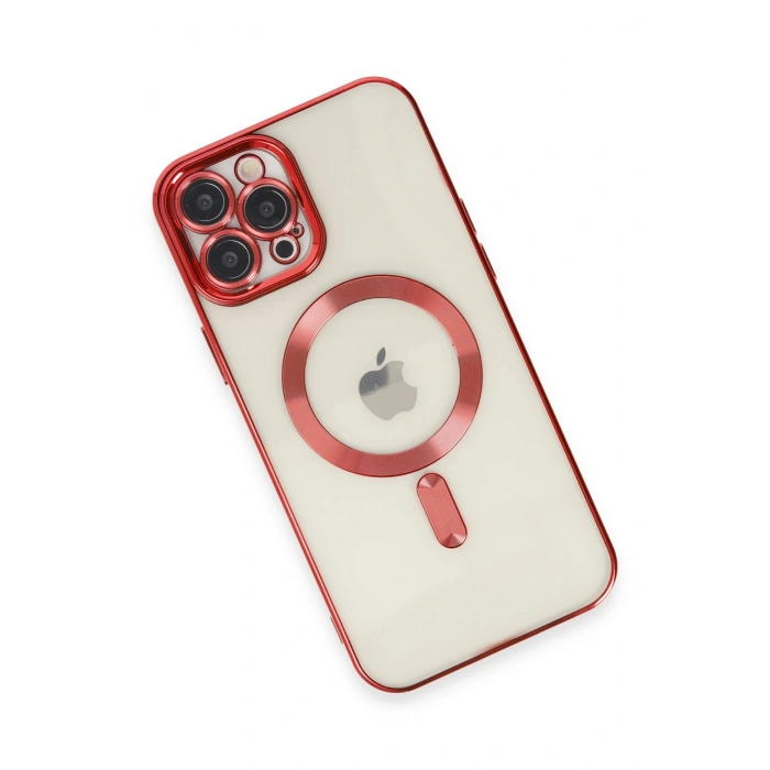 Newface iPhone 12 Pro Max Kılıf Kross Magneticsafe Kapak - Kırmızı