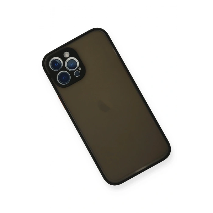 Newface iPhone 12 Pro Max Kılıf Montreal Silikon Kapak - Siyah