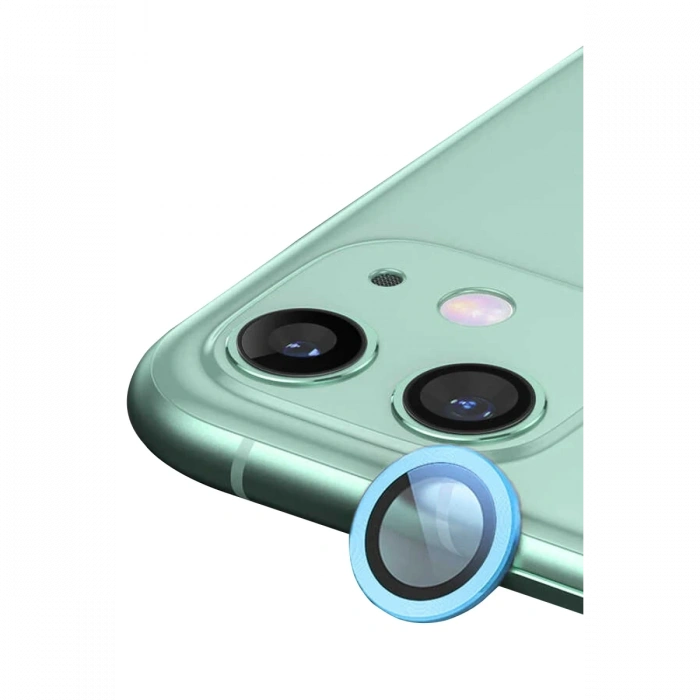 Newface iPhone 12 Raze Metal Kamera Lens - Mavi