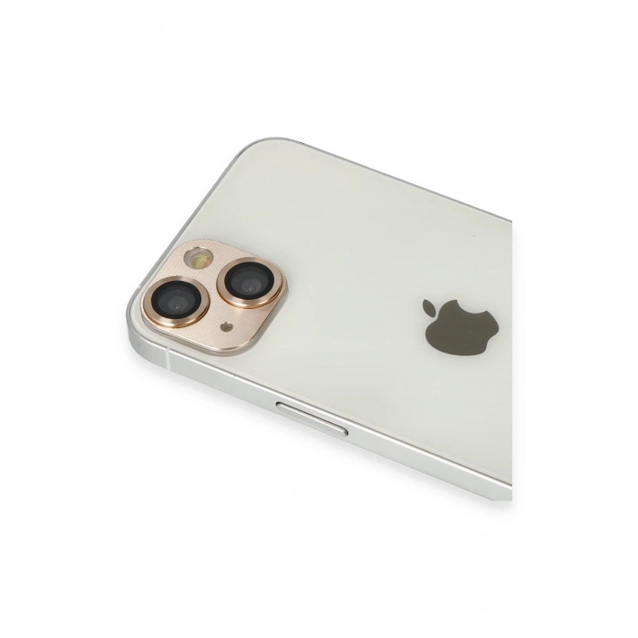 Newface iPhone 13 Pers Alüminyum Kamera Lens - Gold